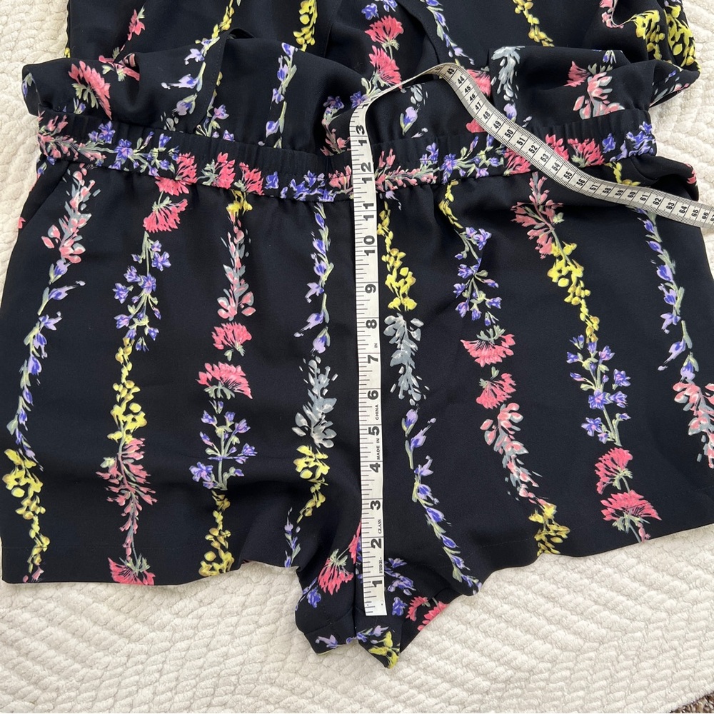 BCBG Max Azria Black Floral Romper, Large - Picture 11 of 12